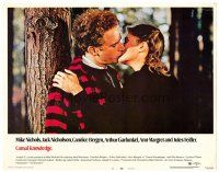 6s253 CARNAL KNOWLEDGE LC #6 '71 romantic close up of Art Garfunkel kissing Candice Bergen!