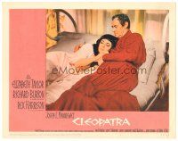 6s271 CLEOPATRA LC #4 '63 close up of sexy Elizabeth Taylor & Rex Harrison in bed!