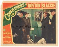 6s276 CONFESSIONS OF BOSTON BLACKIE LC '41 Inspector Richard Lane with cops at crime scene!