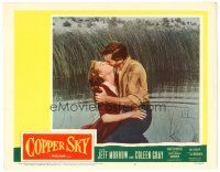 6s280 COPPER SKY LC #2 '57 romantic close up of Jeff Morrow kissing Coleen Gray!