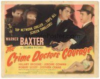 6s034 CRIME DOCTOR'S COURAGE TC '45 detective Warner Baxter bares hidden secrets, from CBS Radio!