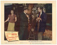 6s290 CRIME DOCTOR'S WARNING LC '45 detective Warner Baxter talks with John Abbott as woman watches!