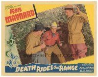 6s314 DEATH RIDES THE RANGE LC '40 cowboy Ken Maynard holds two bad guys at gunpoint!