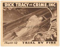 6s329 DICK TRACY VS. CRIME INC. chapter 12 LC '41 close up of Ralph Byrd trapped in sawmill!