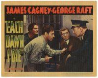 6s358 EACH DAWN I DIE LC '39 close up of George Raft holding gun on cops in jail cell!