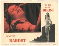 6s420 GIRL IN THE BIKINI LC #4 '58 super c/u of sexiest Brigitte Bardot + full-length in border!