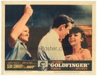 6s434 GOLDFINGER LC #7 '64 man attacks Sean Connery, who is distracted by a sexy lady!