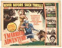 6s057 I MARRIED ADVENTURE TC R40s a passionate story of a man & woman alone in the jungle!