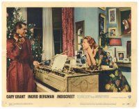 6s499 INDISCREET LC #7 '58 Cary Grant & Ingrid Bergman laughing by piano, Stanley Donen!