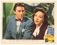 6s506 IT HAPPENED IN BROOKLYN LC #5 '47 close up of Peter Lawford & pretty Kathryn Grayson!