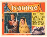 6s510 IVANHOE LC #8 '52 close up of pretty Elizabeth Taylor by Robert Taylor with sword!