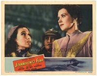 6s522 JOURNEY INTO FEAR LC '42 close up of Dolores Del Rio looking up at Ruth Warrick!
