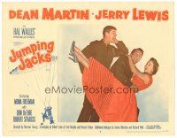 6s526 JUMPING JACKS LC #8 '52 Jerry Lewis surprised at Dean Martin dipping sexy Mona Freeman!