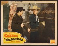 6s532 KID RIDES AGAIN LC '43 Buster Crabbe as Billy the Kid with money bag is held at gunpoint!
