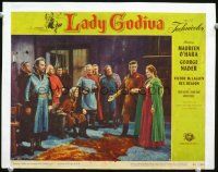 6s547 LADY GODIVA LC #5 '55 George Nader introduces Maureen O'Hara to many men!