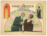 6s548 LADY WINDERMERE'S FAN LC '25 Ernst Lubitsch, c/u of Irene Rich & Edward Martindel!