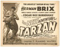 6s079 NEW ADVENTURES OF TARZAN chapter 7 TC '35 Bruce Bennett jungle serial, Flaming Waters!