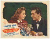 6s677 OTHER LOVE LC #2 '47 romantic close up of Barbara Stanwyck smiling at Richard Conte!