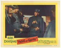 6s685 PATHS OF GLORY LC #3 '58 Stanley Kubrick, Kirk Douglas as Colonel Dax looking at his men!