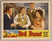 6s731 RED DESERT LC #8 '49 Don Red Barry, Tom Neal & Margia Dean with pistol!