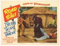 6s738 ROAD TO BALI LC #5 '52 Bing Crosby is scared of the giant fake ape dragging Bob Hope!