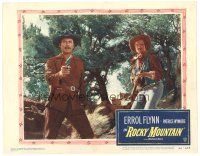 6s741 ROCKY MOUNTAIN LC #8 '50 great close up of part renegade part hero Errol Flynn with gun!