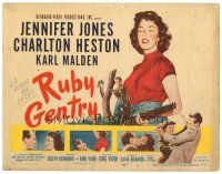 6s090 RUBY GENTRY TC '53 sleazy bad girl Jennifer Jones, Charlton Heston, directed by King Vidor!