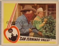6s755 SAN FERNANDO VALLEY LC '44 close up of Roy Rogers held at gunpoint by masked bandit!