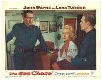 6s763 SEA CHASE LC #6 '55 close up of sexy Lana Turner between John Wayne & Lyle Bettger!