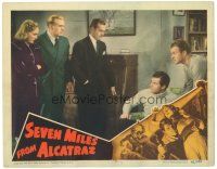 6s773 SEVEN MILES FROM ALCATRAZ LC '42 Tala Birell & two men eyes James Craig sitting in chair!