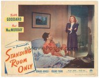 6s830 STANDING ROOM ONLY LC #8 '44 housemaid Paulette Goddard looks at Fred MacMurray in bed!
