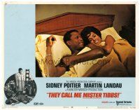 6s868 THEY CALL ME MISTER TIBBS LC #4 '70 Sidney Poitier in bed with sexy Barbara McNair!