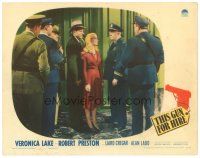 6s872 THIS GUN FOR HIRE LC '42 Veronica Lake is questioned by the police, classic film noir!