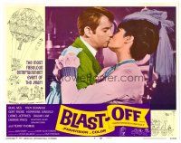 6s875 THOSE FANTASTIC FLYING FOOLS LC #4 '67 c/u of Troy Donahue kissing Daliah Lavi, Blast-Off!