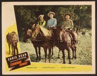 6s907 TORNADO RANGE LC #5 '48 singing cowboy Eddie Dean, Roscoe Ates & Jennifer Holt on horses!