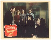 6s929 UNDERCOVER MAN LC #7 '49 Glenn Ford, James Whitmore & Nina Foch watch little girl!