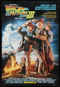 6x056 BACK TO THE FUTURE III advance DS 1sh '90 Michael J. Fox, Chris Lloyd, Drew Struzan art!