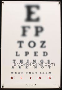 6x087 BLINK style A teaser 1sh '94 Madeleine Stowe, cool fuzzy image of eye chart!