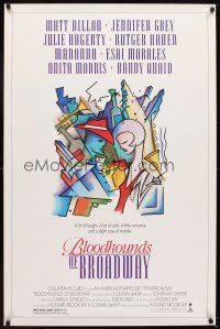 6x090 BLOODHOUNDS OF BROADWAY 1sh '89 Howard Brookner directed, cool art!