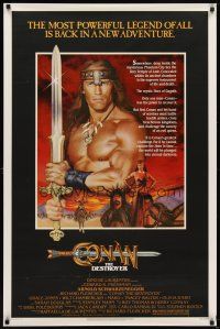 6x155 CONAN THE DESTROYER 1sh '84 Arnold Schwarzenegger is the most powerful legend of all!