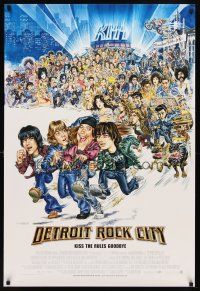 6x194 DETROIT ROCK CITY int'l 1sh '99 KISS, Edward Furlong, great wacky art by Phil Roberts!