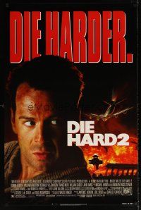6x215 DIE HARD 2 1sh '90 tough guy Bruce Willis is in the wrong place at the right time!