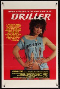 6x223 DRILLER 1sh '84 Taija Rae, Renee Summers, sexploitation Thriller parody!
