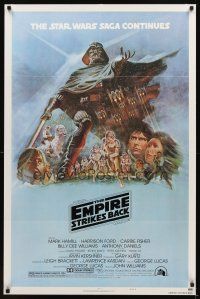 6x240 EMPIRE STRIKES BACK style B 1sh '80 George Lucas sci-fi classic, cool artwork by Tom Jung!