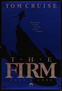 6x275 FIRM teaser DS 1sh '93 image of Tom Cruise on the run, Sydney Pollack directed, lawyers!