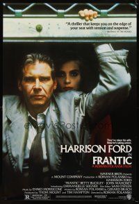 6x287 FRANTIC 1sh '88 directed by Roman Polanski, Harrison Ford & sexy Emmanuelle Seigner!