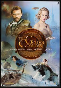 6x317 GOLDEN COMPASS advance DS 1sh '07 Nicole Kidman, Daniel Craig, Dakota Blue Richards w/bear!
