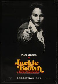 6x411 JACKIE BROWN teaser 1sh '97 Quentin Tarantino, cool image of Pam Grier in title role!