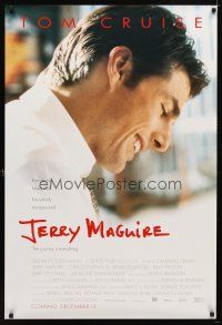 6x415 JERRY MAGUIRE advance DS 1sh '96 close up of Tom Cruise, directed by Cameron Crowe!