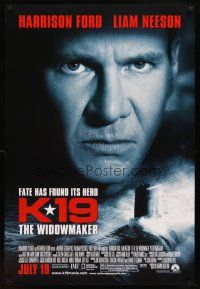 6x424 K-19: THE WIDOWMAKER advance 1sh '02 close-up of Russian submarine captain Harrison Ford!